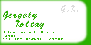 gergely koltay business card